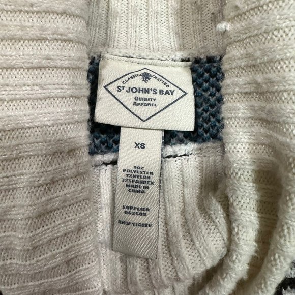 St. John's Bay Womens Turtleneck Long Sleeve Floral Pullover Sweater - Picture 7 of 10